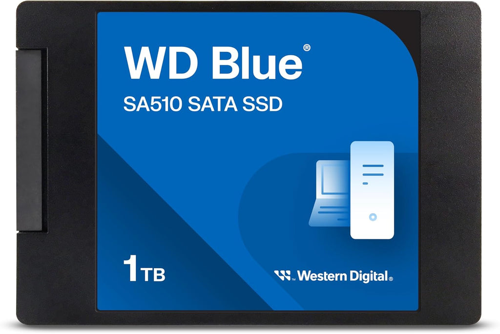 Western Digital 1TB WD Blue SA510 SATA Internal Solid State Drive SSD - SATA III 6 Gb/s, 2.5"/7mm, Up to 560 MB/s - WDS100T3B0A