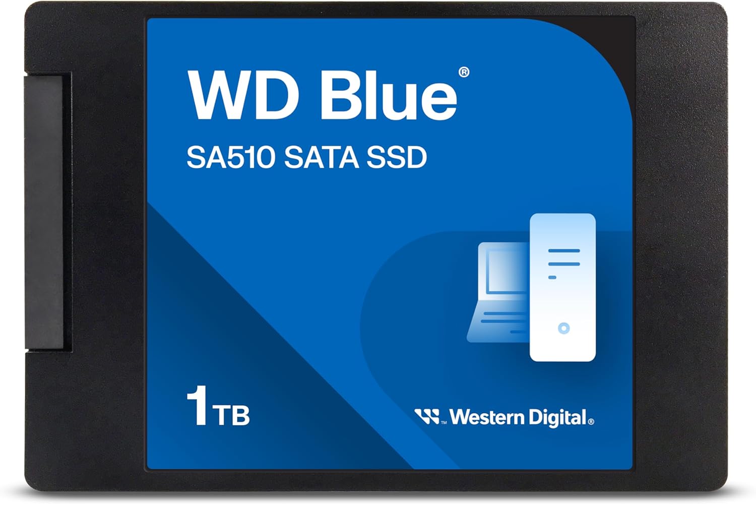 Western Digital 1TB WD Blue SA510 SATA Internal Solid State Drive SSD - SATA III 6 Gb/s, 2.5"/7mm, Up to 560 MB/s - WDS100T3B0A