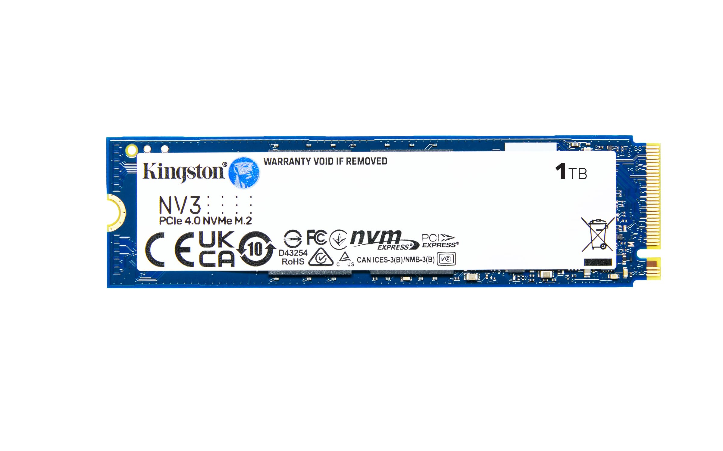 Kingston NV3 2TB M.2 2280 NVMe SSD | PCIe 4.0 Gen 4x4 | Up to 6000 MB/s | SNV3S/2000G