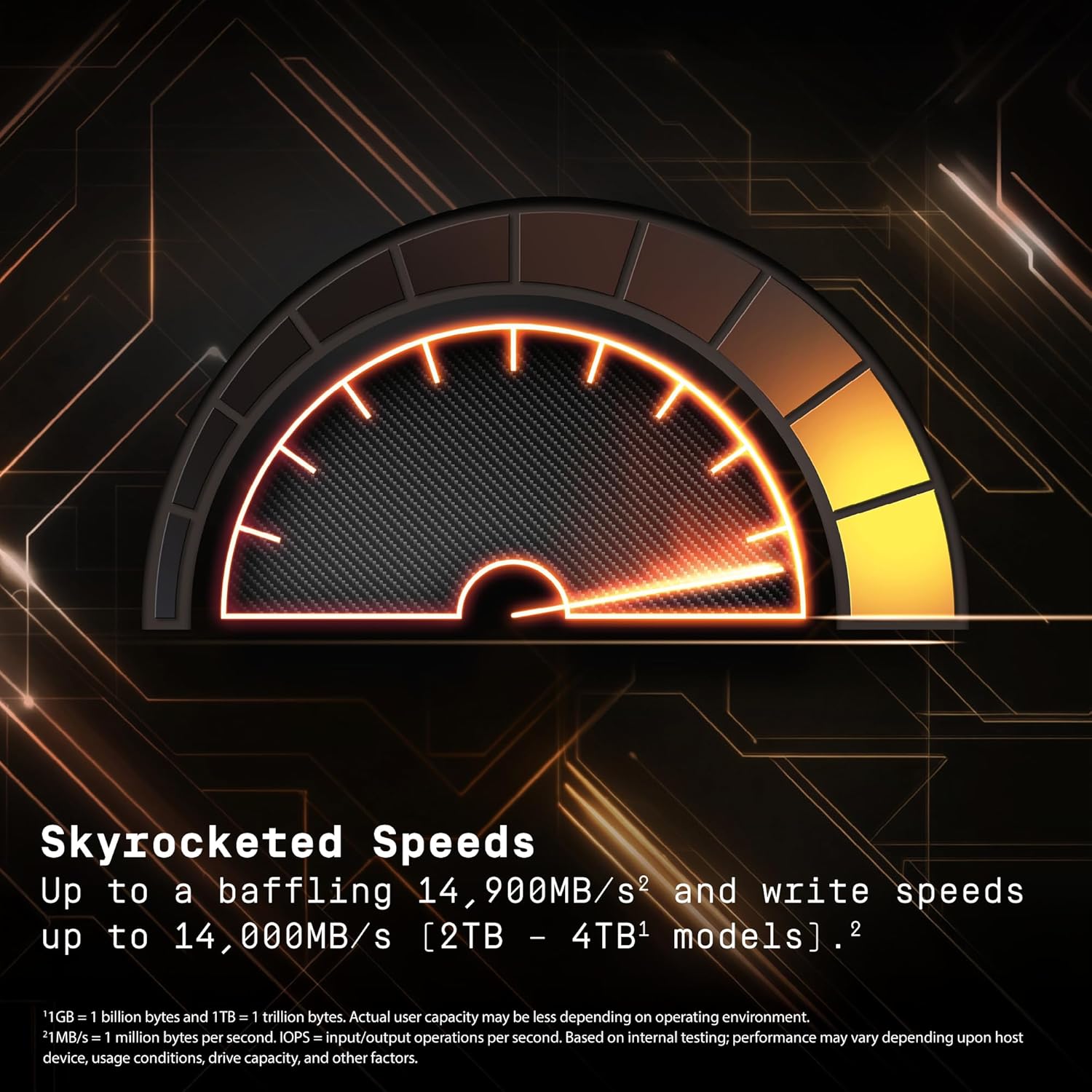 WD_Black SN8100 1TB NVMe SSD - PCIe 5.0x4, M.2 2280, Up to 14,900MB/s Read Speed, up to 11,000MB/s Write Speed, Best for AI Applications, Gaming, and Video Editing - WDS100T1X0M